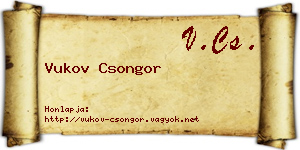 Vukov Csongor névjegykártya